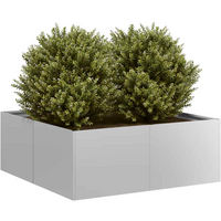 vidaXL Planter 80x80x30 cm Galvanised Steel