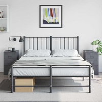 vidaXL Bedside Cabinets 2 pcs Anthracite 34.5x39x62 cm Steel