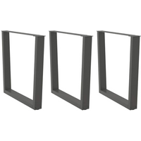 vidaXL Dining Table Legs V-Shape 3 pcs Anthracite 80x(72-73.3) cm Steel