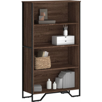 vidaXL Bookcase Brown Oak 80x31x137.5 cm Engineered Wood