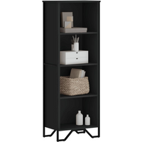 vidaXL Bookcase Black 50x31x137.5 cm Engineered Wood