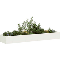 vidaXL Planter White 360x80x40 cm Steel