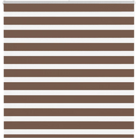vidaXL Zebra Blind Brown 145x100 cm Fabric Width 140.9 cm Polyester