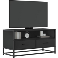 vidaXL TV Cabinet Black 80x34.5x40 cm Engineered Wood and Metal