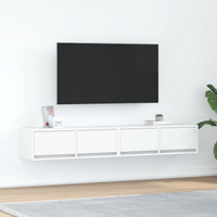 vidaXL TV Cabinets 2 pcs White 80x31x25.5 cm Engineered Wood
