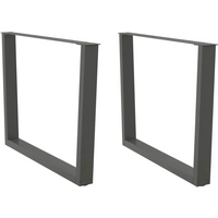vidaXL Dining Table Legs V-Shape 2 pcs Anthracite 100x(72-73.3) cm Steel