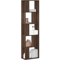 vidaXL Bookcase 5-Tier Brown Oak 45x23.5x162.5 cm Engineered Wood