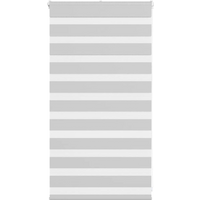 vidaXL Zebra Blind Light Grey 85x100 cm Fabric Width 80.9 cm Polyester
