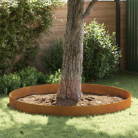 vidaXL Garden Lawn Edging Rusty 450 x 25 cm Weathering steel