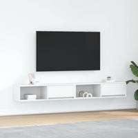 vidaXL TV Cabinets 2 pcs White 100x31x25.5 cm Engineered Wood