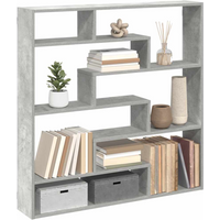 vidaXL Wall Cube Shelf 7 Compartments Concrete Grey Engineered Wood