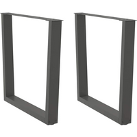 vidaXL Dining Table Legs V-Shape 2 pcs Anthracite 80x(72-73.3) cm Steel