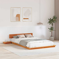 vidaXL Bed Frame Brown 120 x 190 cm Wood