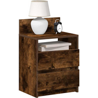vidaXL Bedside Cabinets 2 pcs with 2 Drawers Smoked Oak 40x33x60 cm