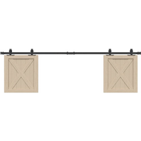 vidaXL Sliding Cabinet Door Kit 183 cm Carbon Steel