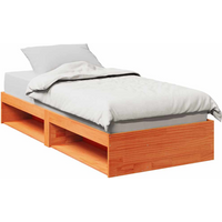 vidaXL Day Bed without Mattress Wax Brown 90x190 cm Solid Wood Pine
