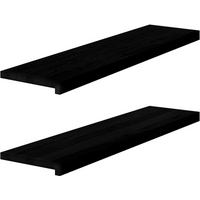 vidaXL Window Sills 2 pcs Dark Brown 100x30x2 cm Solid Wood Oak