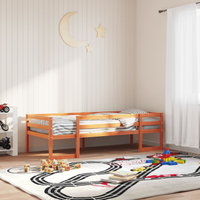 vidaXL Kids' Bed Frame without Mattress Wax Brown 90x190 cm Single