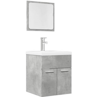 vidaXL 2 Piece Bathroom Furniture Set Concrete Grey Engineered Wood