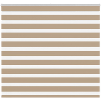 vidaXL Zebra Blind Sand Brown 165x100 cm Fabric Width 160.9 cm Polyester