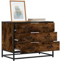vidaXL Drawer Cabinet Smoked Oak 70x41x56 cm Engineered Wood