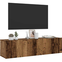 vidaXL Wall Mounted TV Cabinet Old Wood 120x30x30 cm Engineered Wood