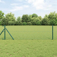 vidaXL Chain Link Fence Green 25 x 0.6 m Steel