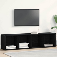 vidaXL Book Cabinet Black Oak 36 x 30 x 143 cm Engineered Wood