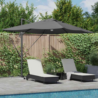 vidaXL Cantilever Roma Parasol Anthracite and Black 352 x 251 x 265 cm