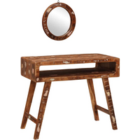 vidaXL Dressing Table Brown 90 x 76 x 45 cm Solid reclaim wood
