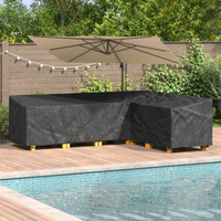 vidaXL Outdoor Furniture Cover Black 286 x 222 x 80 cm 420D fabric