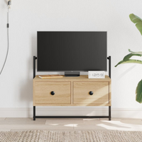 vidaXL TV Cabinet Wall-mounted Sonoma Oak 60.5x30x51 cm Engineered Wood