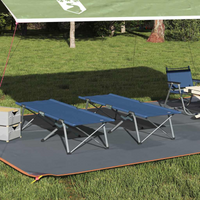 vidaXL Folding Camping Bed 2 pcs Blue 62 x 194 x 42 cm Oxford fabric