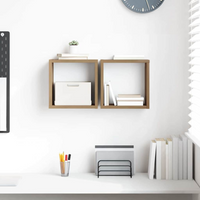vidaXL Wall Shelf with Shelf Wall-mounted Artisan Oak Engineered Wood