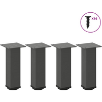 vidaXL Coffee Table Legs 4 pcs Anthracite 42-44 cm Steel