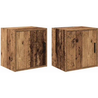 vidaXL Garage Wall Cabinets 2 pcs Old Wood Engineered Wood