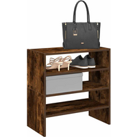 vidaXL Shoe Racks 2 pcs Stackable Smoked Oak 60x30x30.5 cm