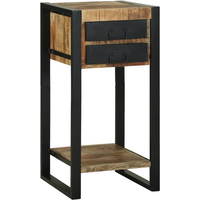 vidaXL End Table Brown 40 x 40 x 80 cm Solid rough mango wood