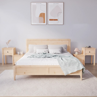 Bedside Cabinet 79.5x38x65. Solid Wood Pine