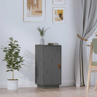 vidaXL Sideboard Grey 34x40x75 cm Solid Wood Pine
