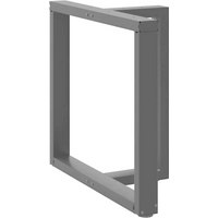 vidaXL Dining Table Legs T-Shaped 2 pcs Black 70x35x(72-73) cm Steel