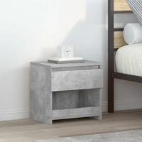 vidaXL Bedside Cabinet Concrete Grey 40x30x39 cm Engineered Wood