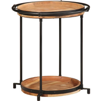vidaXL Side Table Ø55x60 cm Solid Wood Acacia