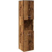 vidaXL Bathroom Hanging Cabinet Old Wood 30x30x130 cm Engineered Wood