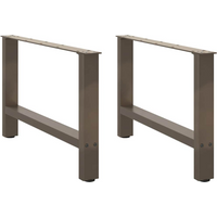 vidaXL Coffee Table Legs Natural Steel 2 pcs 70x(42-43) cm Steel
