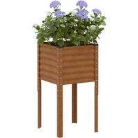 vidaXL Garden Planter 45x45x88 cm Weathering Steel