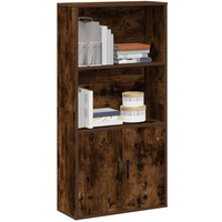 vidaXL Bookcase Smoked Oak 60x24x120 cm Engineered Wood