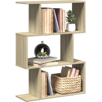 vidaXL Room Divider Bookcase 3-Tier Sonoma Oak 70x24x97 cm Engineered Wood