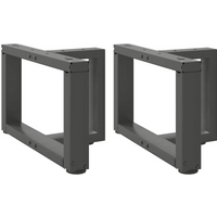 vidaXL Coffee Table Legs T-Shaped 2 pcs Anthracite 50x25x(30-31) cm Steel
