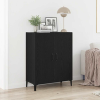 vidaXL Sideboard Black Oak 69.5x34x90 cm Engineered Wood